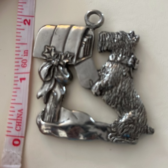 Scotty Dog Pendant christmas ornament pewter - Picture 4 of 4
